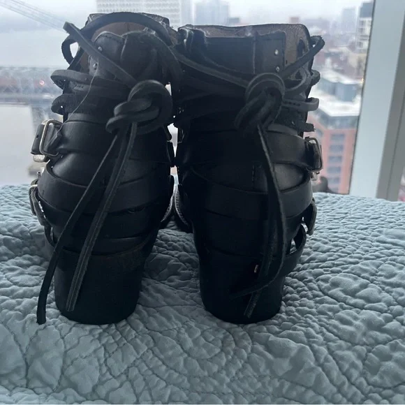 Freebird Black Studded Boots Desert 8 - Picture 3 of 9